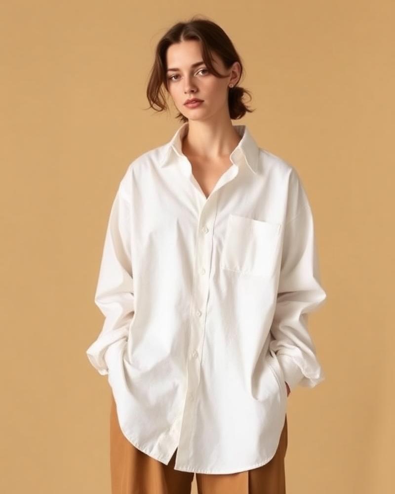 Camisa Algodão Oversized Branca